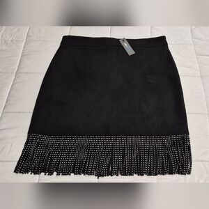 Black Fringe Skirt